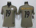 Women Nike Pittsburgh Steelers 19 Smith-schuster Olive Salute To Service Jersey