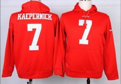 nike san francisco 49ers KAEPERNICK 7 red nfl Hooded Sweatshirt