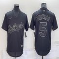 Nike Los Angeles Dodgers #5 Freddie Freeman black majestic baseball jerseys-BD