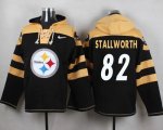 Custom Pittsburgh Steelers #82 Stallworth black yellow nfl Hooded Sweatshirt