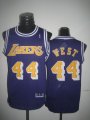 Los Angeless Lakers 44# Jerry West purple throwback nba jerseys