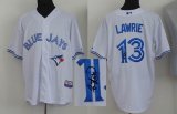 Toronto Blue Jays 13 Brett Lawrie white mlb signature jerseys