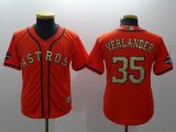 Youth Houston Astros #35 Justin Verlander orange World Series Champions jerseys