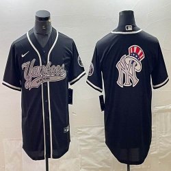 Nike New York Yankees blank black baseball jerseys Joint name-BD 01