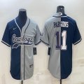 Nike Dallas Cowboys #11 Micah Parsons blue gray splits baseball jerseys Joint name-BD