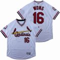 St.Louis Cardinals #16 Kolten Wong white Flexbase Authentic Collection Jersey-SG