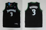 Adidas Minnesota Timberwolves #3 MARBURY black nba Jersey