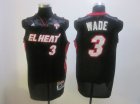 2012 Heat #3 Dwyane Wade Latin black jersey