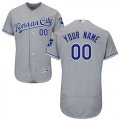 Custom kansas City Royals gray Flexbase Authentic Collection Jersey