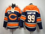 Nike Chicago Bears #99 Dan Hampton blue orange nfl Hooded Sweatshirt