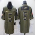 Nike San Francisco 49ers #5 Trey Lance Green 2021 Salute to Service Limited Jersey