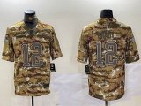 New England Patriots 12# Tom Brady camo Salute to Service Retired Limited Jerseys