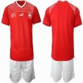 2022 World Cup Switzerland team red soccer jersey home