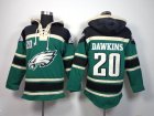 Philadelphia Eagles #20 Brian Dawkins green nfl Hooded Sweatshirt