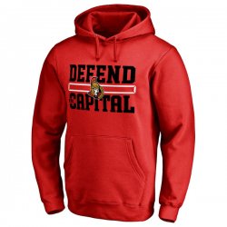 Men\'s Ottawa Senators Fanatics Branded Red Big & Tall Hometown Collection Defend Pullover Hoodie