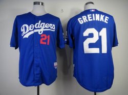 Los Angeles Dodgers GREINKE 21 blue mlb jerseys