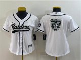 Youth Nike Oakland Raiders blank white baseball jerseys Joint name-BD 02