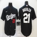 Nike Los Angeles Dodgers #21 Walker Buehler black majestic baseball jersey