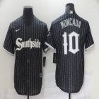 Nike Chicago White Sox #10 Yoan Moncada black Majestic baseball jerseys city version-BD