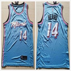 Nike Miami Heat #14 Tyler Herro skyblue nba basketball jerseys - XD