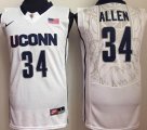 Uconn Huskies #34 Allen white ncaa basketball jersey