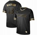 Nike San Diego Padres #13 Manny Machado black gold baseball jersey