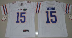 Youth Florida Gators Tim Tebow 15 College Football Jersey - White