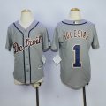 Detroit Tigers #1 Jose Iglesias Grey majestic mlb baseball jerseys