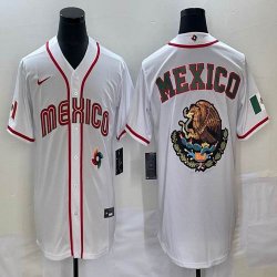 2023 World Cup Mexico blank white majestic baseball jerseys 37