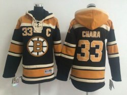 Youth Boston Bruins 33# Zdeno Chara Black NHL Hooded Sweatshirt