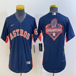 Youth Nike Houston Astros blank dark blue majestic baseball jerseys -BD 01