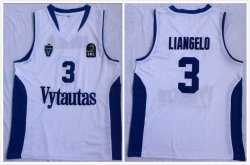 LiAngelo Ball #3 Lithuania Vytautas white ncaa Basketball Jersey