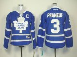 Toronto Maple Leafs #3 Dion Phaneuf Blue NHL Women Jerseys C Patch