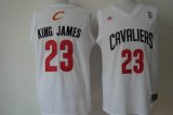 2015 Cleveland Cavaliers King James #23 white nba fashion basketball jersey