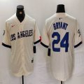 Nike Los Angeles Dodgers #24 Kobe Bryant beige fashion majestic baseball Jersey