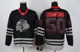 Reebok Chicago Blackhawks CRAWFORD 50 black ice nhl Jersey