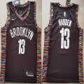 Nike Brooklyn Nets #13 James Harden black NBA basketball Jersey city version-XD