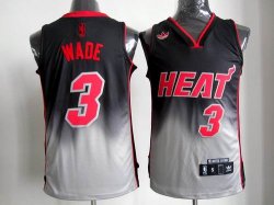 NBA Miami Heat WADE 3 gray black Jerseys