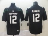 Nike New York Jets #12 Joe Namath Black Color Rush Limited Jersey-BD