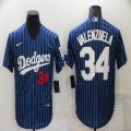 Nike Los Angeles Dodgers 34 Fernando Valenzuela blue majestic mlb jersey