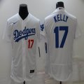 Los Angeles Dodgers #17 Joe Kelly white majestic baseball jerseys-BD