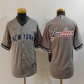 Women Nike New York Yankees gray majestic baseball Jersey 04