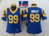 Women Nike Rams #99 Aaron Donald blue Color Rush Limited Jersey