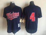 2017 Minnesota Twins #4 blue throwback baseball jersey