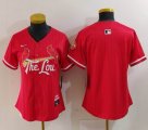 Women Nike St. Louis Cardinals red majestic Baseball Jersey city version-BD