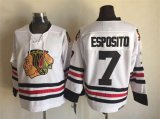 Chicago Blackhawks #7 Esposito white hockey Jersey