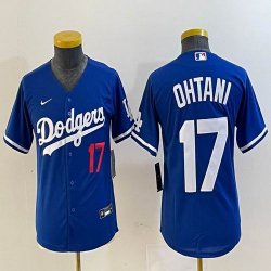 Youth Los Angeles Dodgers #17 Shohei Ohtani Nike blue majestic baseball Jersey