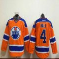 Edmonton Oilers #4 Taylor Hall orange Ice hockey Jersey