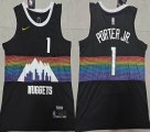 Nike Denver Nuggets #1 Michael Porter Jr black NBA jersey city version-XD