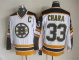 Boston Bruins 33 Zdeno Chara White black Ice Hockey Jerseys C patch